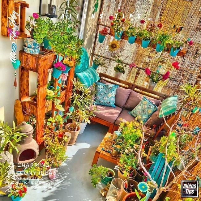 24 Charming Balcony decoration ideas Will Astonishes you in-home Interior-AliensTips-Home decor-balcony decor ideas-Wall decor-balcony ideas-small apartment balcony-furniture for balconies-outdoor furniture-balcony planting-Small balcony ideas or small balcony decorating ideas-decking furniture ideas-balcony railings, balustrade, glass balcony railings