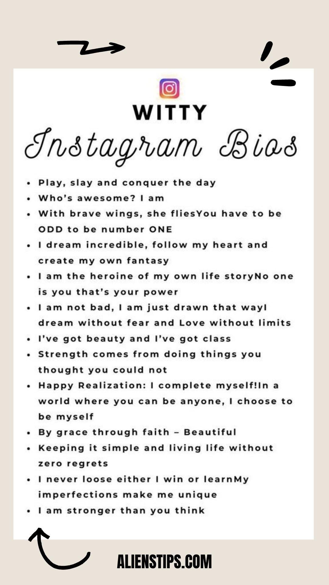 What Are Some Of The AMAZING [INSTAGRAM BIOS]? - Aliens Tips