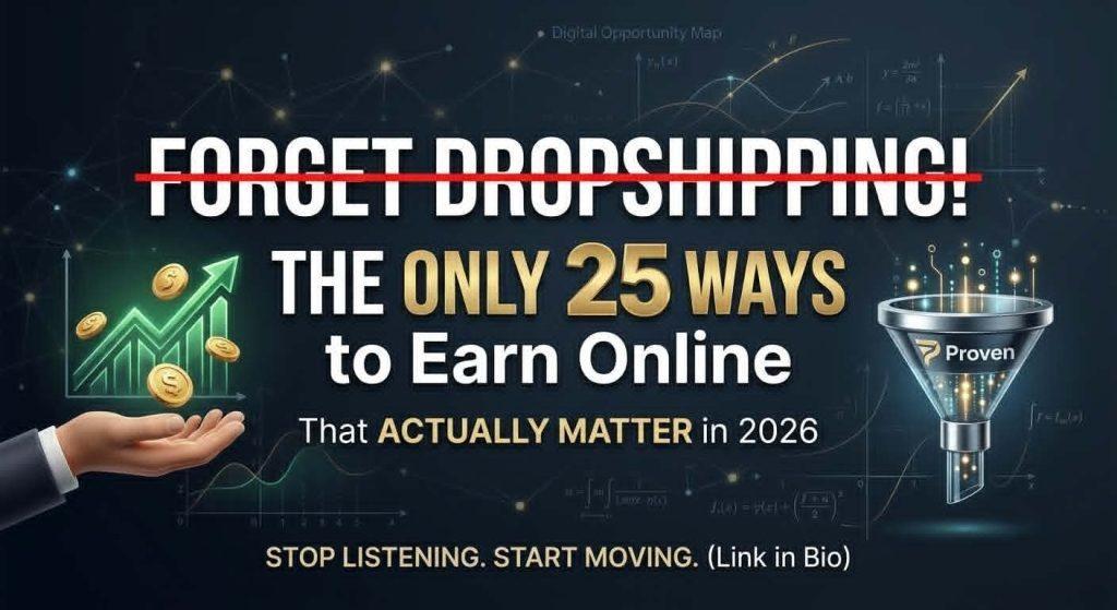 Forget Dropshipping: 25 Proven Ways to Earn Online in 2026 how to make money online 2026 Aliens Tips